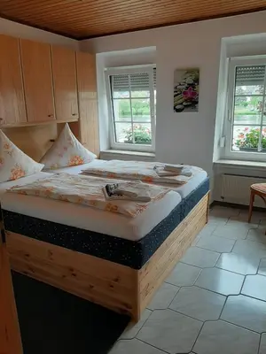 Ein Bett oder Betten in einem Zimmer der Unterkunft Mosel Panorama