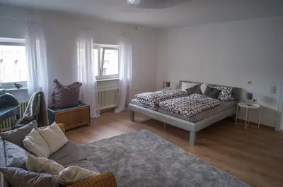 Ein Bett oder Betten in einem Zimmer der Unterkunft Ferienwohnung Backes