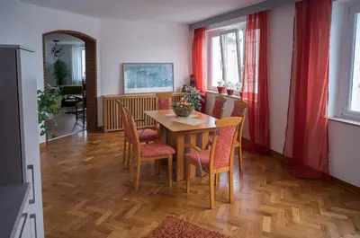 Ein Sitzbereich in der Unterkunft Ferienwohnung Backes
