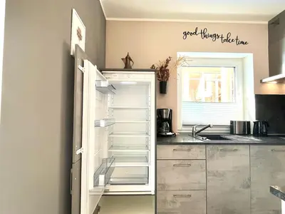 Küche/Küchenzeile in der Unterkunft Ferienwohnung Sonnenterrasse, 1-4 Personen, 2 Schlafzimmer, große Terrasse