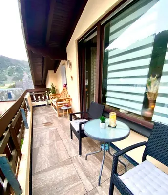 Ein Balkon oder eine Terrasse in der Unterkunft Ferienwohnung Laura