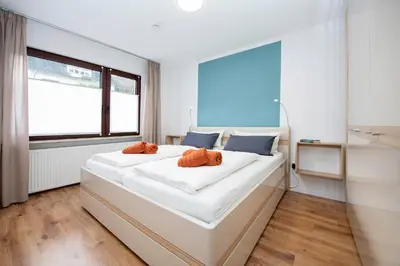 Ein Bett oder Betten in einem Zimmer der Unterkunft Ferienwohnung Cella II