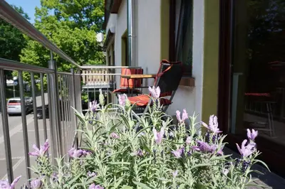 Ein Balkon oder eine Terrasse in der Unterkunft Ferienwohnung Familie Kirsten