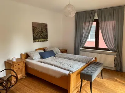Ein Bett oder Betten in einem Zimmer der Unterkunft Ferienwohnung Familie Kirsten