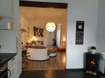 Küche/Küchenzeile in der Unterkunft Ferienwohnung Waldblick