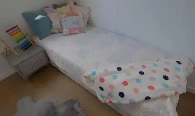 Ein Bett oder Betten in einem Zimmer der Unterkunft Tiny Haus EMH Peterswald, Hunsrück