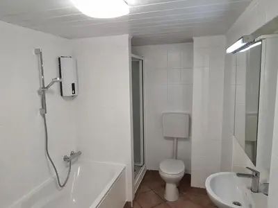 Ein Badezimmer in der Unterkunft Ferienhaus Mühlental 52