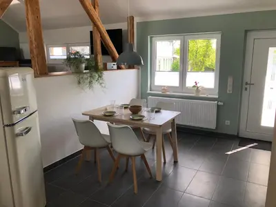 Küche/Küchenzeile in der Unterkunft Ferienwohnung Dörrebach im Soonwald bei Bingen