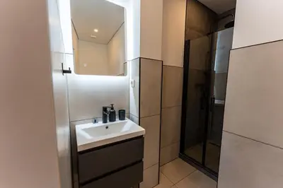 Ein Badezimmer in der Unterkunft Moselresidenz Bellevue Alf Apartment Moselblick