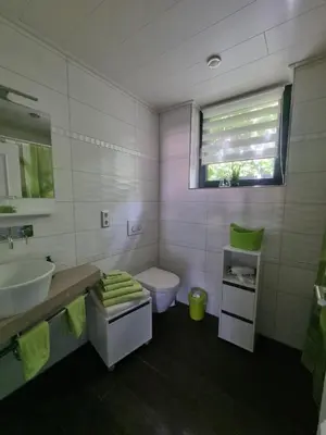 Ein Badezimmer in der Unterkunft R(h)einzeit