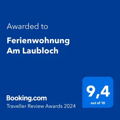 Ein Zertifikat, Auszeichnung, Logo oder anderes Dokument, das in der Unterkunft Julia's Mosel Villa Appartement JULIA ausgestellt ist
