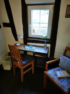 Ein Sitzbereich in der Unterkunft Ferienhaus Zur kleinen Hummel 5 DTV-Sterne
