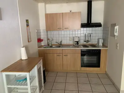 Küche/Küchenzeile in der Unterkunft Ferienhaus Lönartz-Thielmann