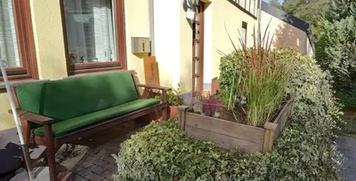 Ein Garten an der Unterkunft Ferienhaus am Marktplatz