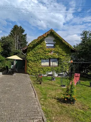 Ein Garten an der Unterkunft Gästehaus Silbersbach