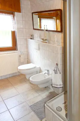 Ein Badezimmer in der Unterkunft Basaltikum