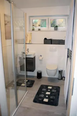 Ein Badezimmer in der Unterkunft Auf dem Kleeberg