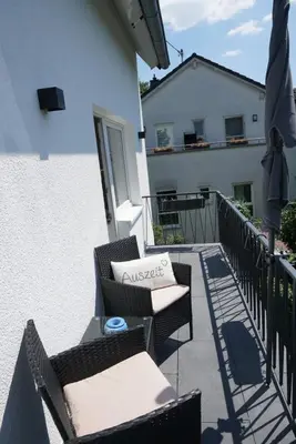 Ein Balkon oder eine Terrasse in der Unterkunft Ferienhaus mit schöner Aussicht