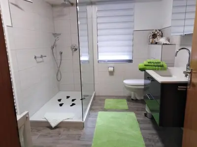 Ein Badezimmer in der Unterkunft Ferienwohnung Lavendel