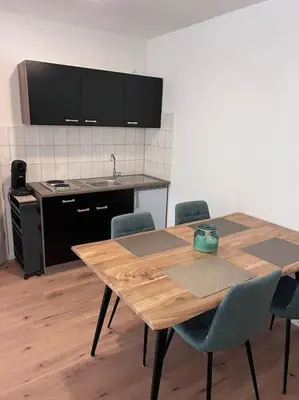 Küche/Küchenzeile in der Unterkunft Apartment Mahira im Luftkurort Schindeldorf