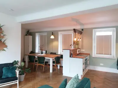 Ein Sitzbereich in der Unterkunft Voll ausgestattete Wohnung mit Moselblick