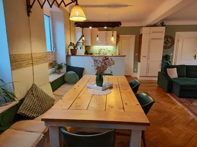 Ein Sitzbereich in der Unterkunft Voll ausgestattete Wohnung mit Moselblick