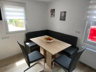 Ein Sitzbereich in der Unterkunft Ferienhaus Römer