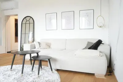 Ein Bett oder Betten in einem Zimmer der Unterkunft Design Wohnung im Zentrum von Koblenz