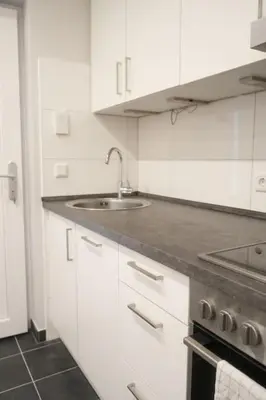 Küche/Küchenzeile in der Unterkunft Design Wohnung im Zentrum von Koblenz
