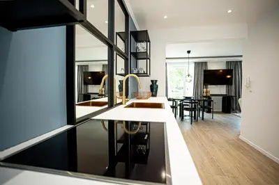 Küche/Küchenzeile in der Unterkunft Luxus Ferienwohnung 