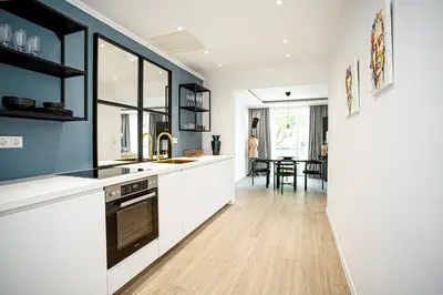 Küche/Küchenzeile in der Unterkunft Luxus Ferienwohnung 