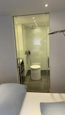 Ein Badezimmer in der Unterkunft Event-Ferienwohnung