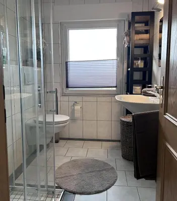 Ein Badezimmer in der Unterkunft Ferienwohnung Mesdag