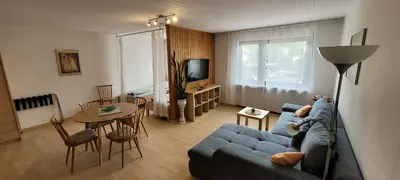 Ein Sitzbereich in der Unterkunft Haus Zehnthof