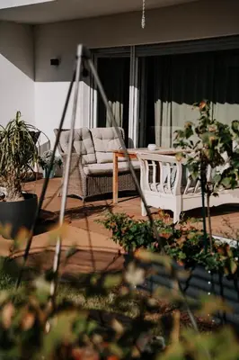 Ein Garten an der Unterkunft Soonwald Loft I Garten I Kamin I riesige Wohnküche
