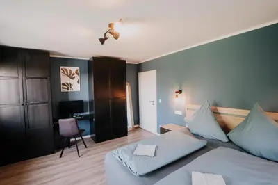 Ein Bett oder Betten in einem Zimmer der Unterkunft Ruhiges Soonwald Cottage