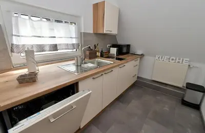 Küche/Küchenzeile in der Unterkunft Ferienhaus am Bach Koblenz