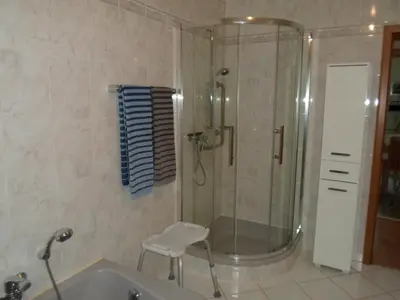 Ein Badezimmer in der Unterkunft Am Reichelbach schöne Natur kostenlose Stellplätze