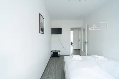 Ein Bett oder Betten in einem Zimmer der Unterkunft Wohnung im Zentrum von Koblenz