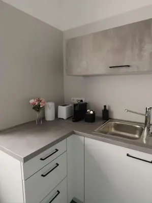 Küche/Küchenzeile in der Unterkunft Geräumige 3-Schlafzimmer-Wohnung in Koblenz nahe Uni