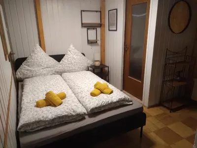 Ein Bett oder Betten in einem Zimmer der Unterkunft 100 Stufen über dem Rhein