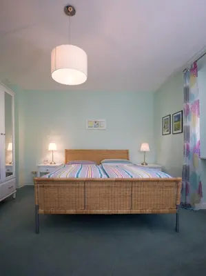 Ein Bett oder Betten in einem Zimmer der Unterkunft Ferienhaus an der Austwies