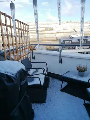Ein Balkon oder eine Terrasse in der Unterkunft HomeSweetHome#Bingen