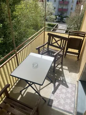 Ein Balkon oder eine Terrasse in der Unterkunft Ferienwohnung Traumschleife Klettersteig