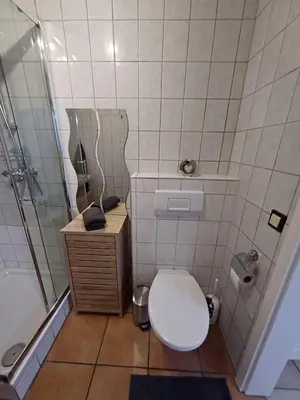 Ein Badezimmer in der Unterkunft Ferienwohnung Neli am Rhein