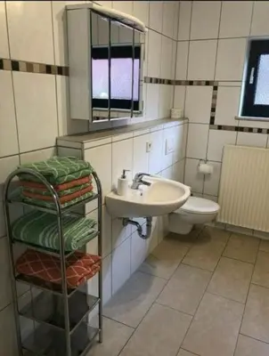 Ein Badezimmer in der Unterkunft Am Mühlenberg