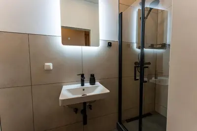 Ein Badezimmer in der Unterkunft Moselresidenz Bellevue Alf