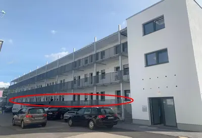 Das Gebäude in dem sich die Ferienwohnung befindet