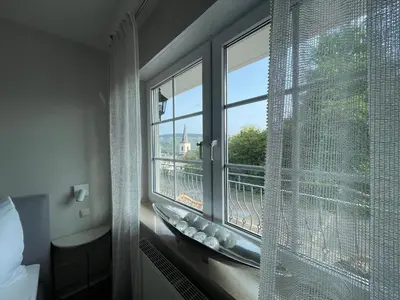 Ein Balkon oder eine Terrasse in der Unterkunft Das Haus am Weinberg