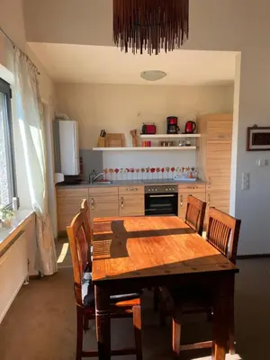 Küche/Küchenzeile in der Unterkunft Traumhaus am Maar 3